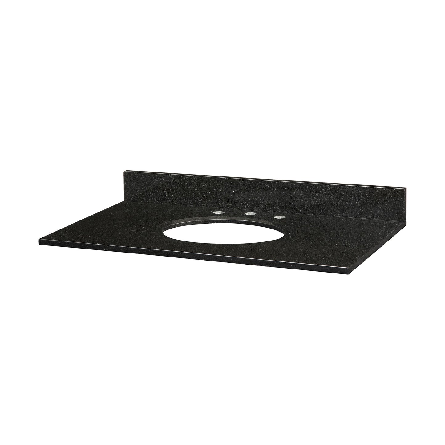 GRUT370BK - Stone Top - 37-inch for Oval Undermount Sink - Black Granite