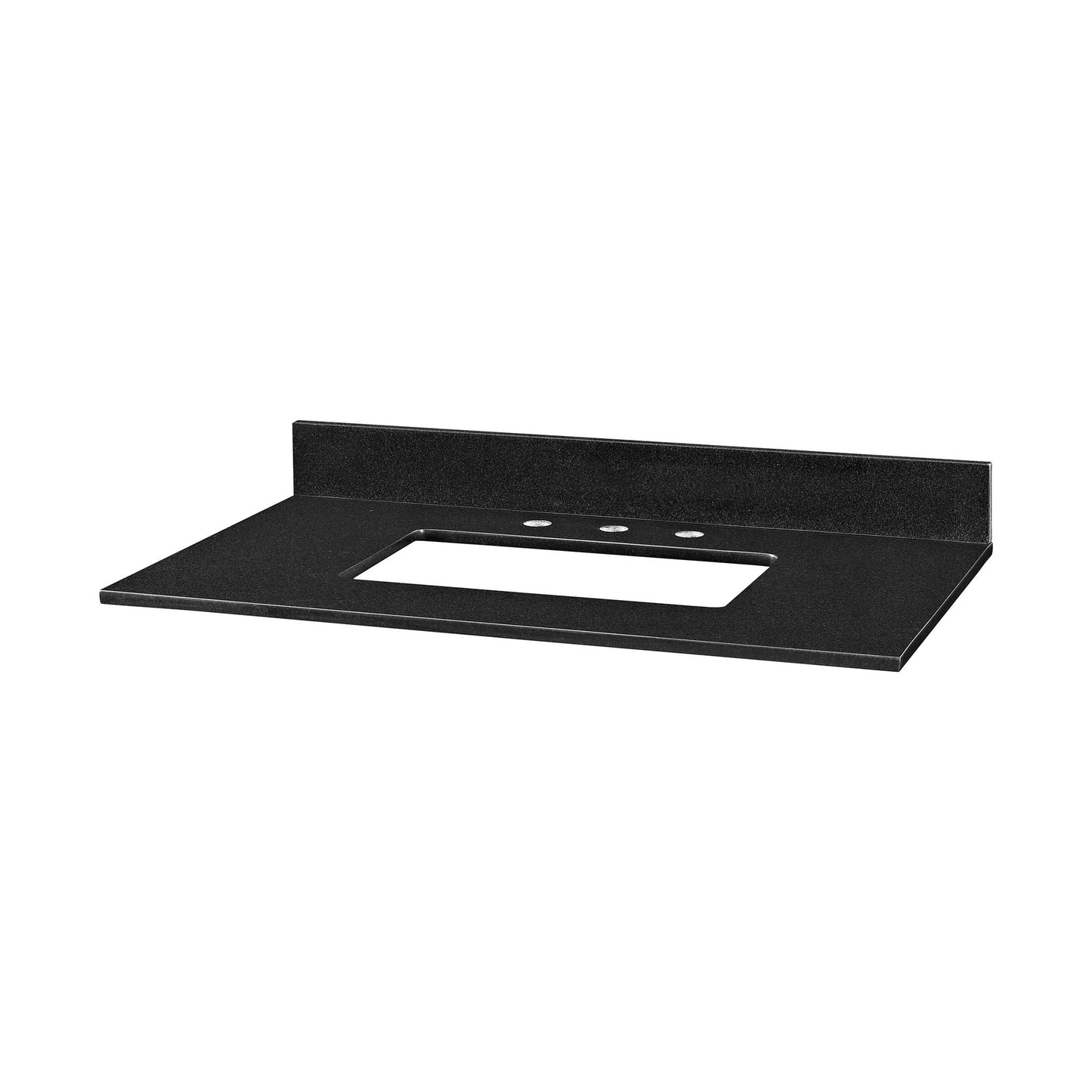 GRUT37RBK - Stone Top - 37-inch for Rectangular Undermount Sink - Black Granite