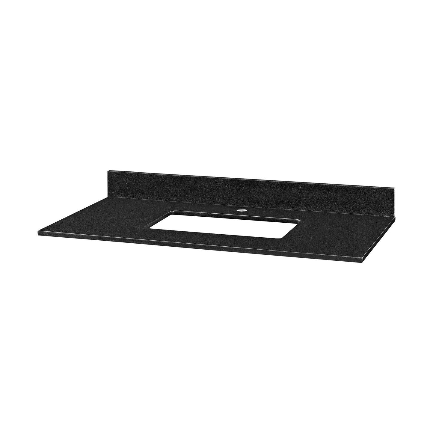 GRUT43RBK-1 - Stone Top - 43-inch for Rectangular Undermount Sink - Black Granite with Single Faucet