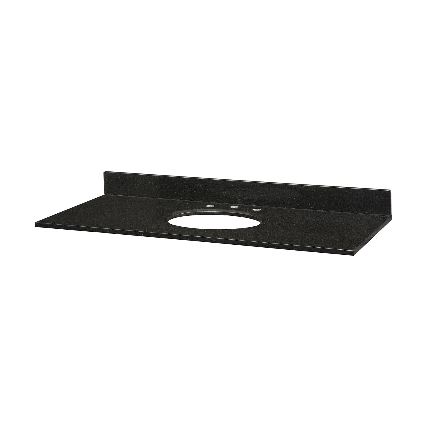 GRUT490BK - Stone Top - 49-inch for Oval Undermount Sink - Black Granite