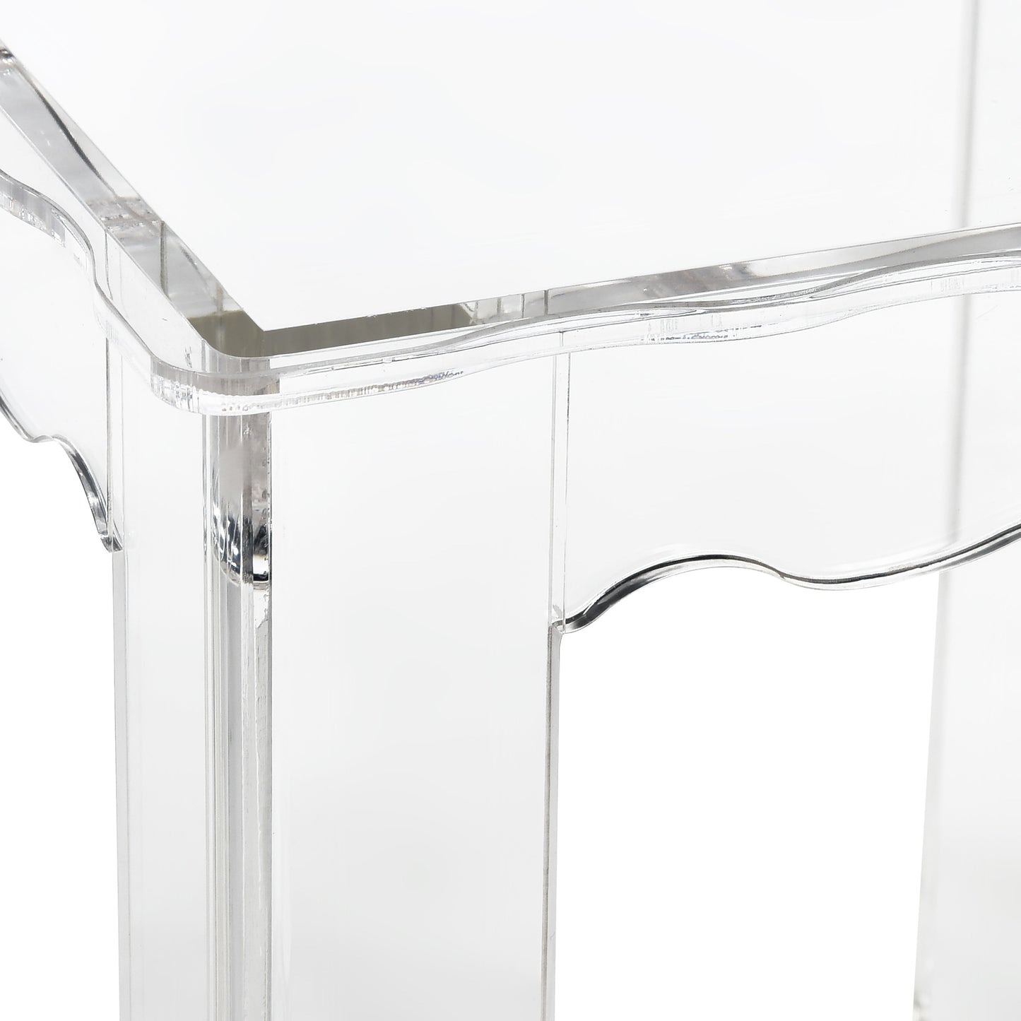 H0015-9103/S3 - Jacobs Nesting Table - Set of 3 Square Clear