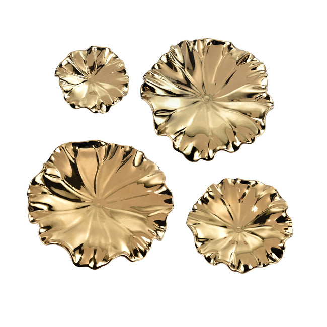 H0017-10426/S4 - Petal Bowl - Set of 4 Gold