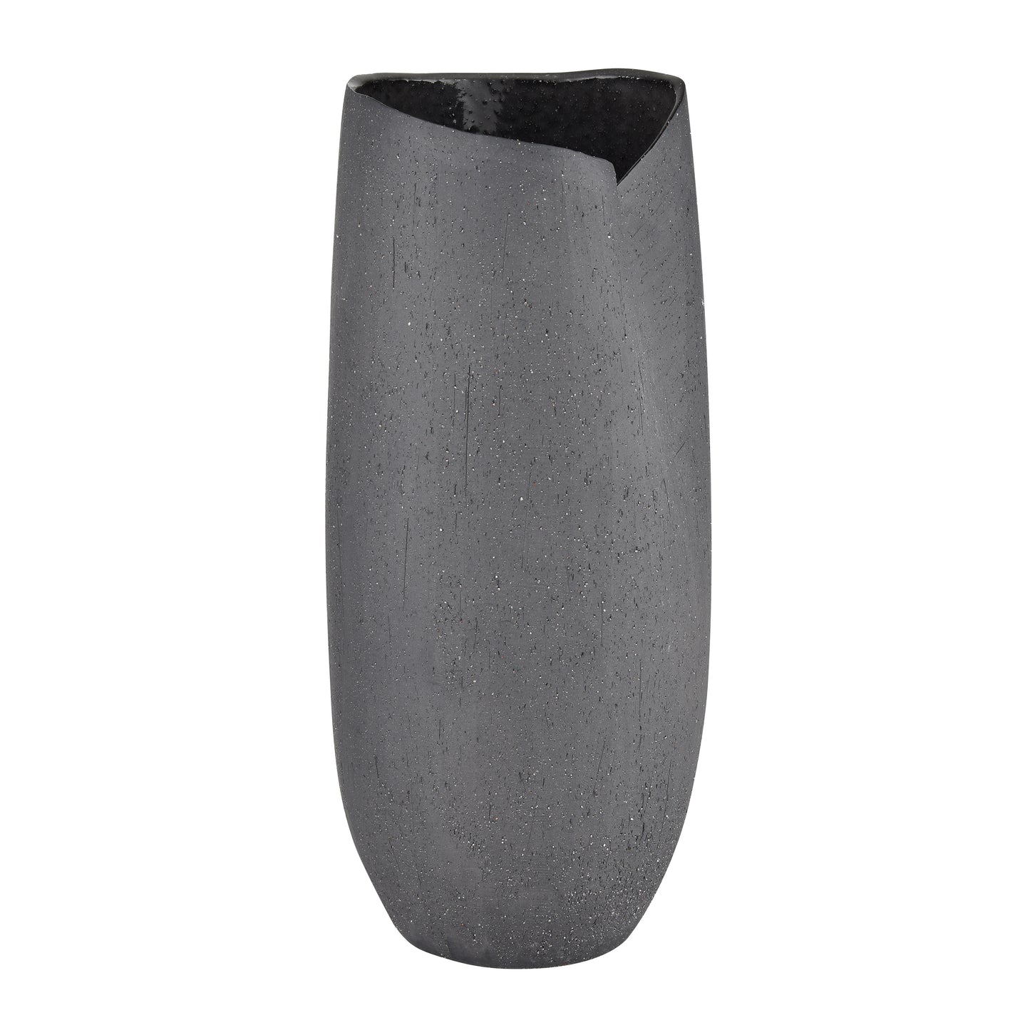 H0017-9752 - Ferraro Vase - Folded Black