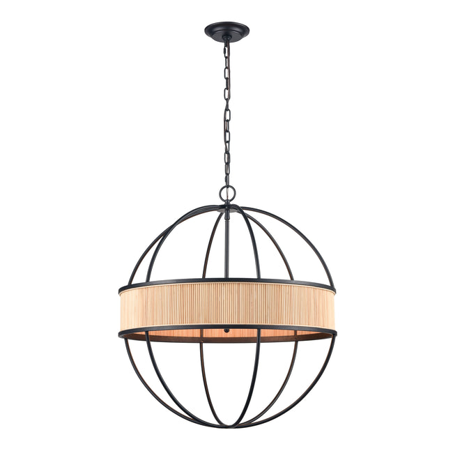 H0018-10358 - Ural 24'' Wide 6-Light Pendant - Matte Black