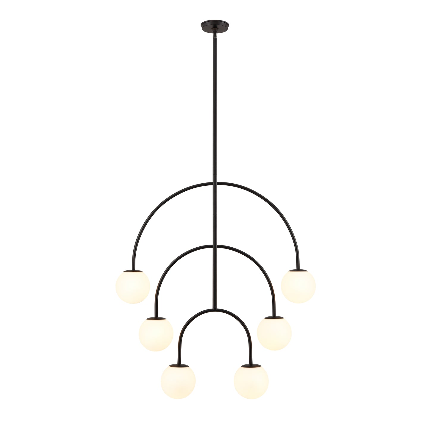 H0018-10373 - Doby 34'' Wide 6-Light Pendant - Matte Black