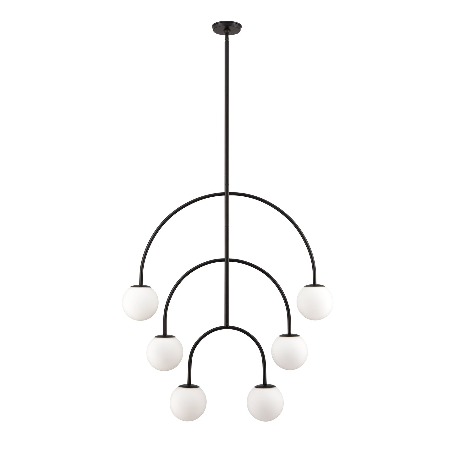 H0018-10373 - Doby 34'' Wide 6-Light Pendant - Matte Black