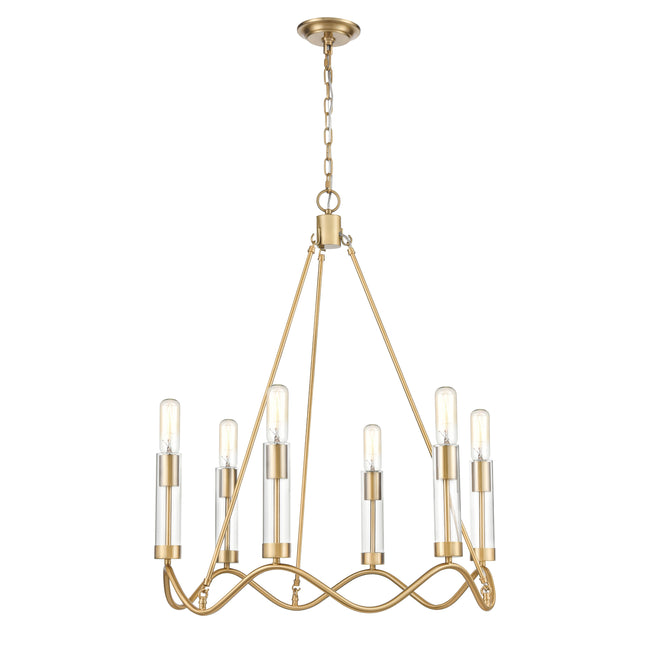 H0018-8564 - Celsius 27'' Wide 6-Light Chandelier - Satin Brass