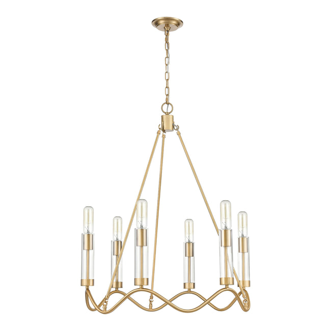 H0018-8564 - Celsius 27'' Wide 6-Light Chandelier - Satin Brass