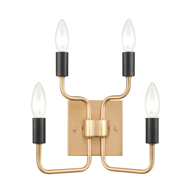 H0018-8567 - Epping Avenue 10'' High 4-Light Sconce - Aged Brass