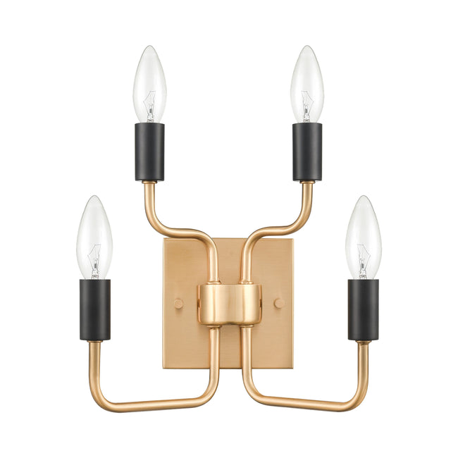 H0018-8567 - Epping Avenue 10'' High 4-Light Sconce - Aged Brass