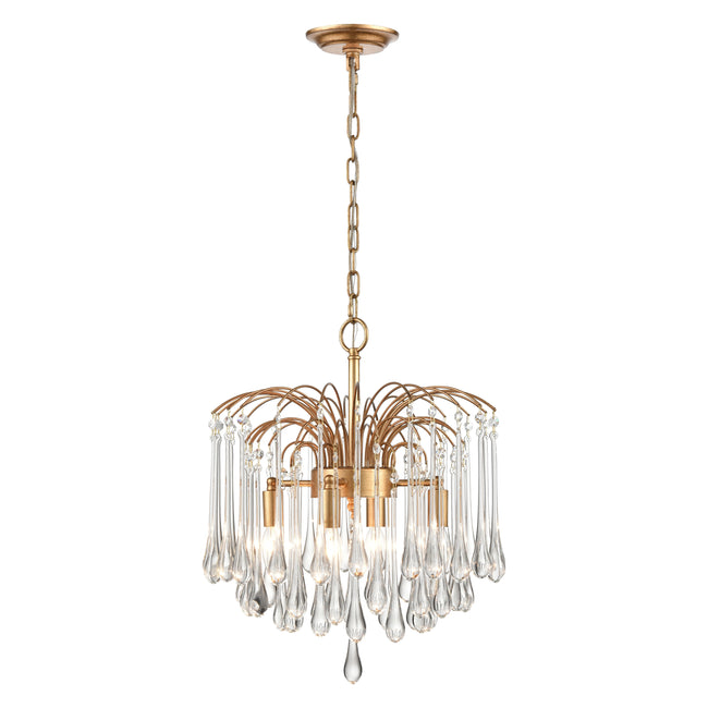 H0018-8568 - Viola Park 17'' Wide 4-Light Pendant - Gold Leaf