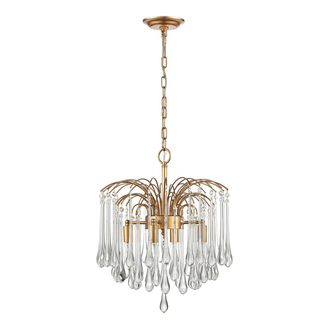 H0018-8568 - Viola Park 17'' Wide 4-Light Pendant - Gold Leaf