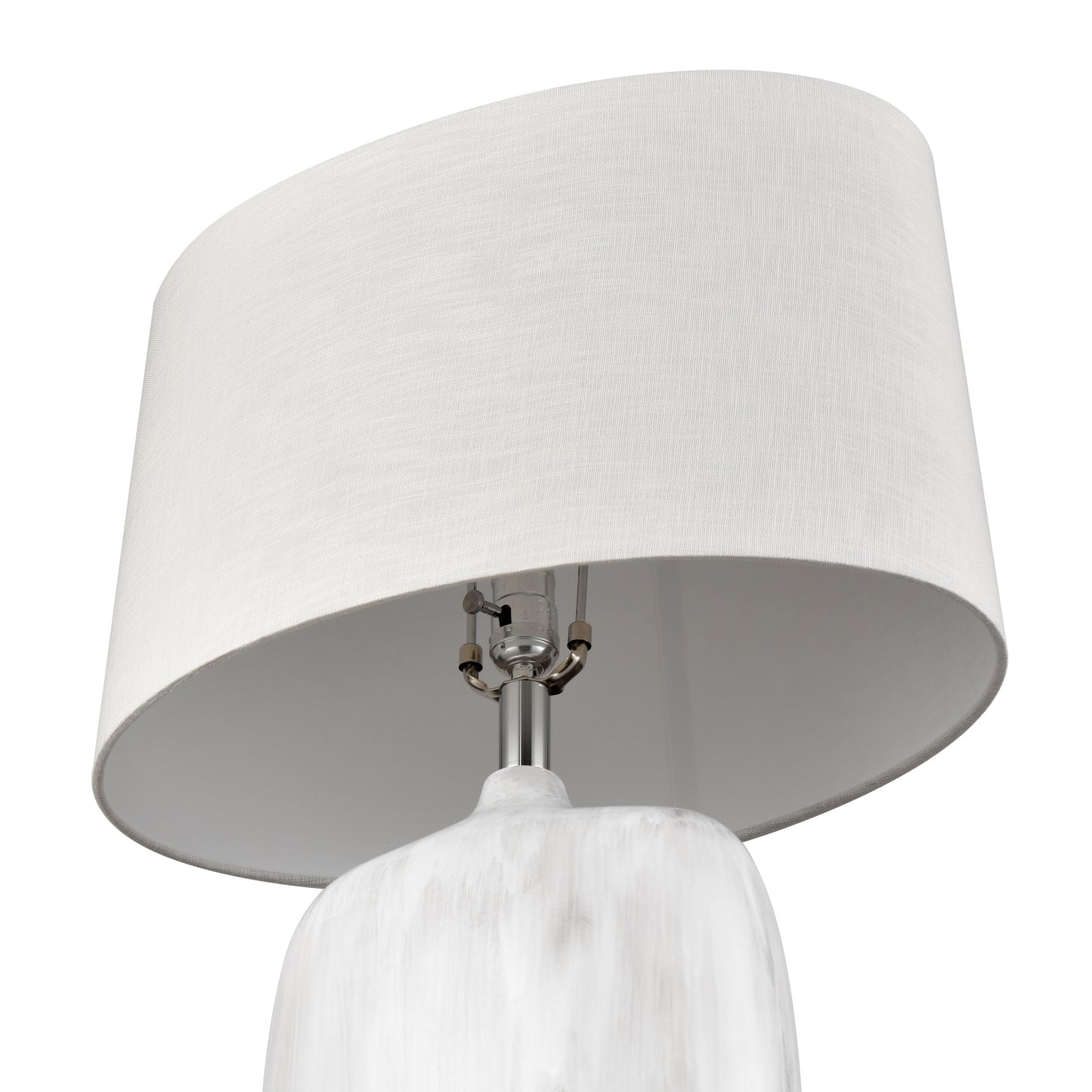 H0019-11082-LED - Ruthie 32'' High 1-Light Table Lamp - White Glaze - Includes LED Bulb