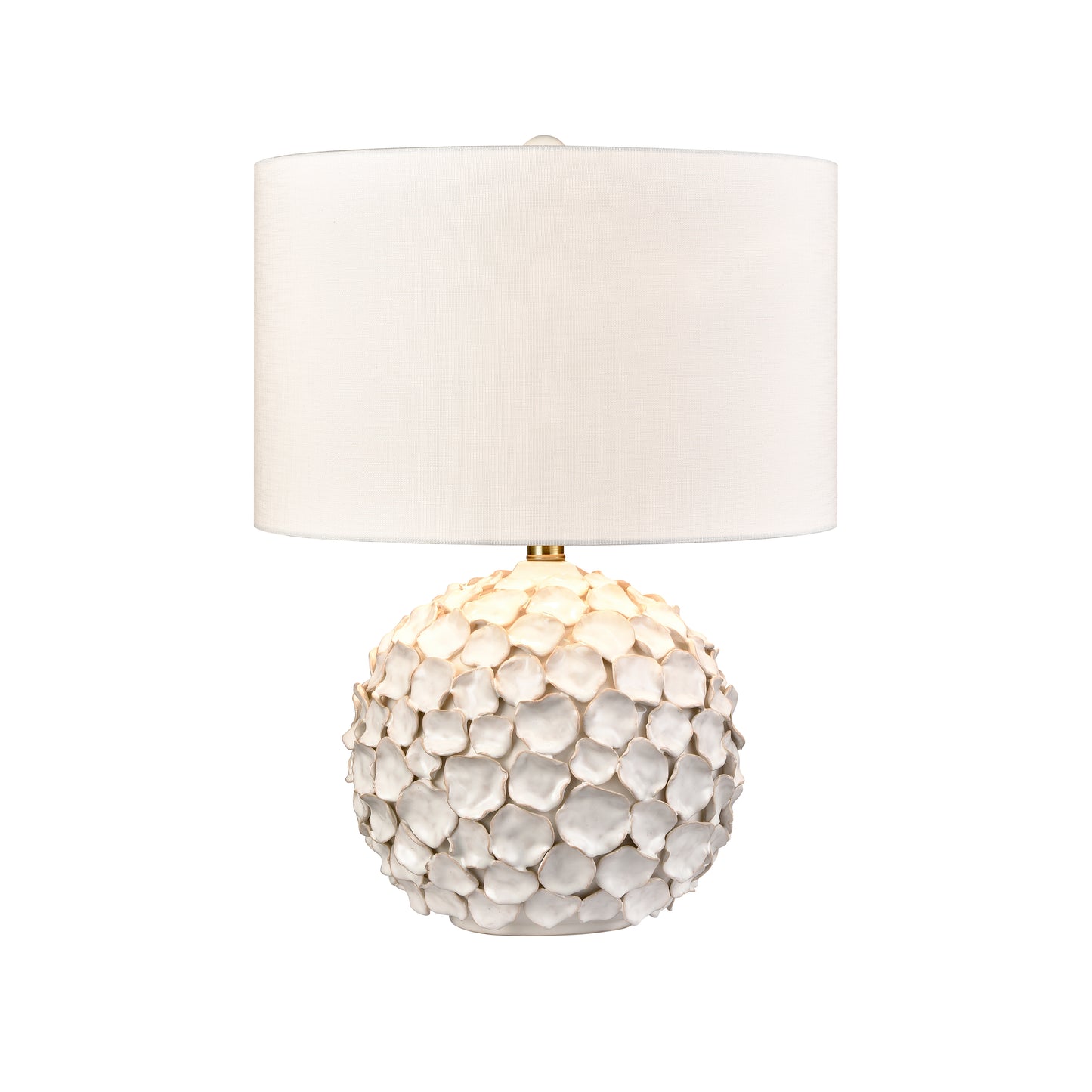 H0019-11083-LED - Gloria 23'' High 1-Light Table Lamp - White Glaze - Includes LED Bulb