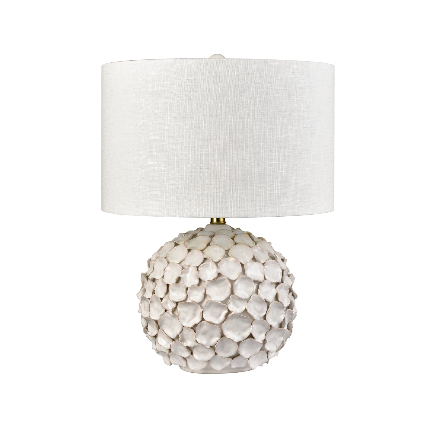 H0019-11083-LED - Gloria 23'' High 1-Light Table Lamp - White Glaze - Includes LED Bulb