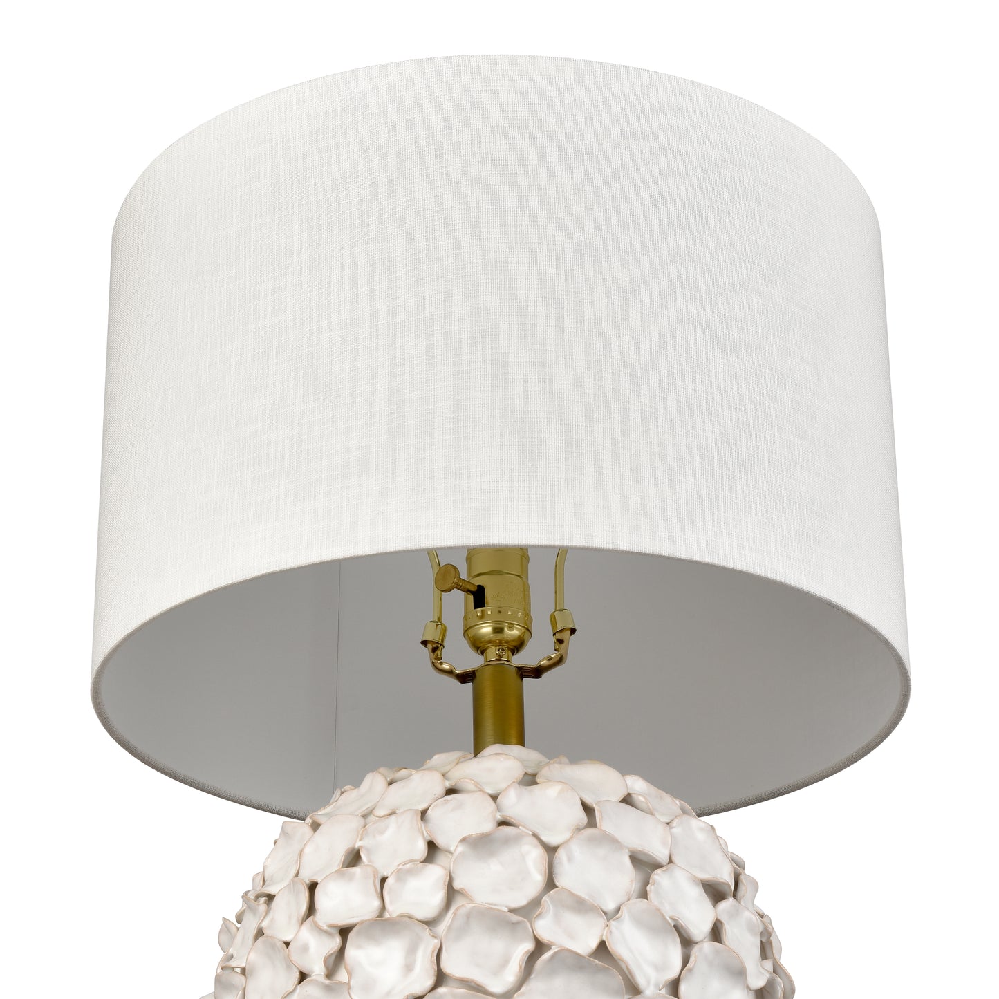 H0019-11083-LED - Gloria 23'' High 1-Light Table Lamp - White Glaze - Includes LED Bulb