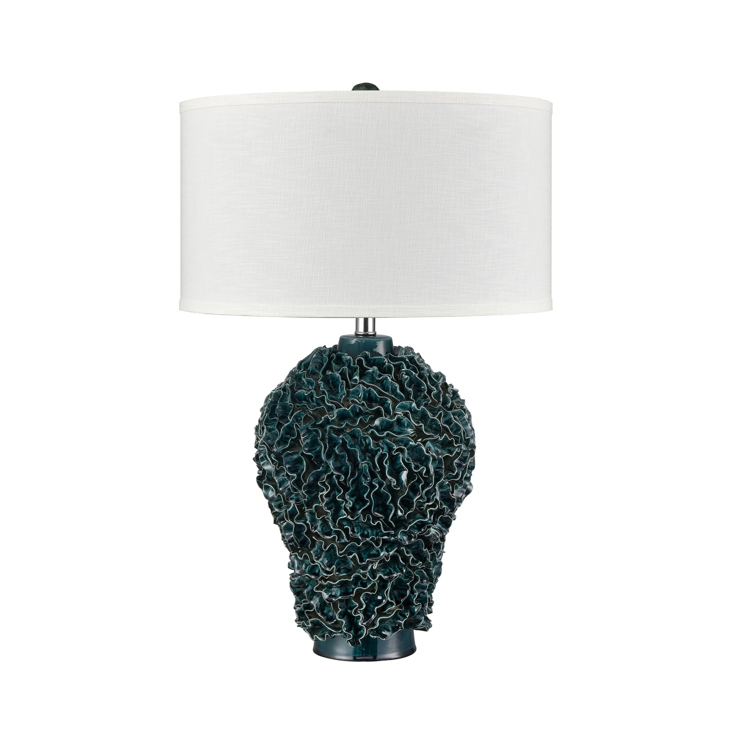 H0019-11090-LED - Larkin 27.5'' High 1-Light Table Lamp - Green Glaze - Includes LED Bulb