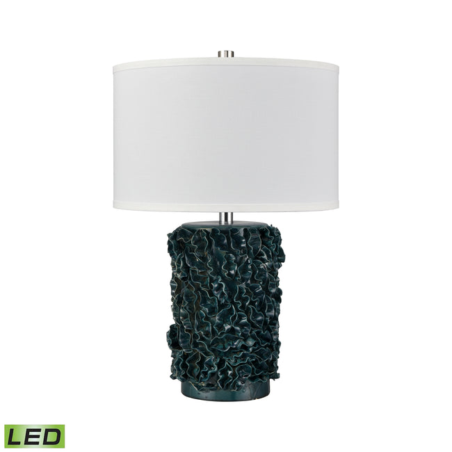 H0019-11091-LED - Larkin 25'' High 1-Light Table Lamp - Green Glazed - Includes LED Bulb