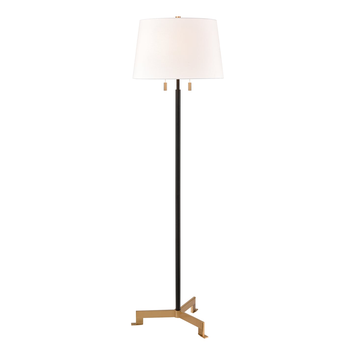 H0019-11114 - Hodges 62'' High 2-Light Floor Lamp - Matte Black