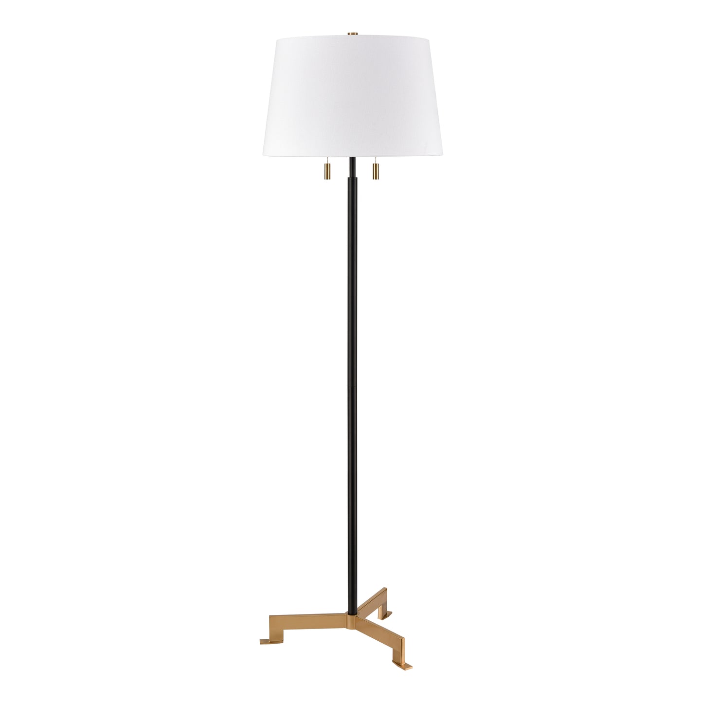 H0019-11114 - Hodges 62'' High 2-Light Floor Lamp - Matte Black