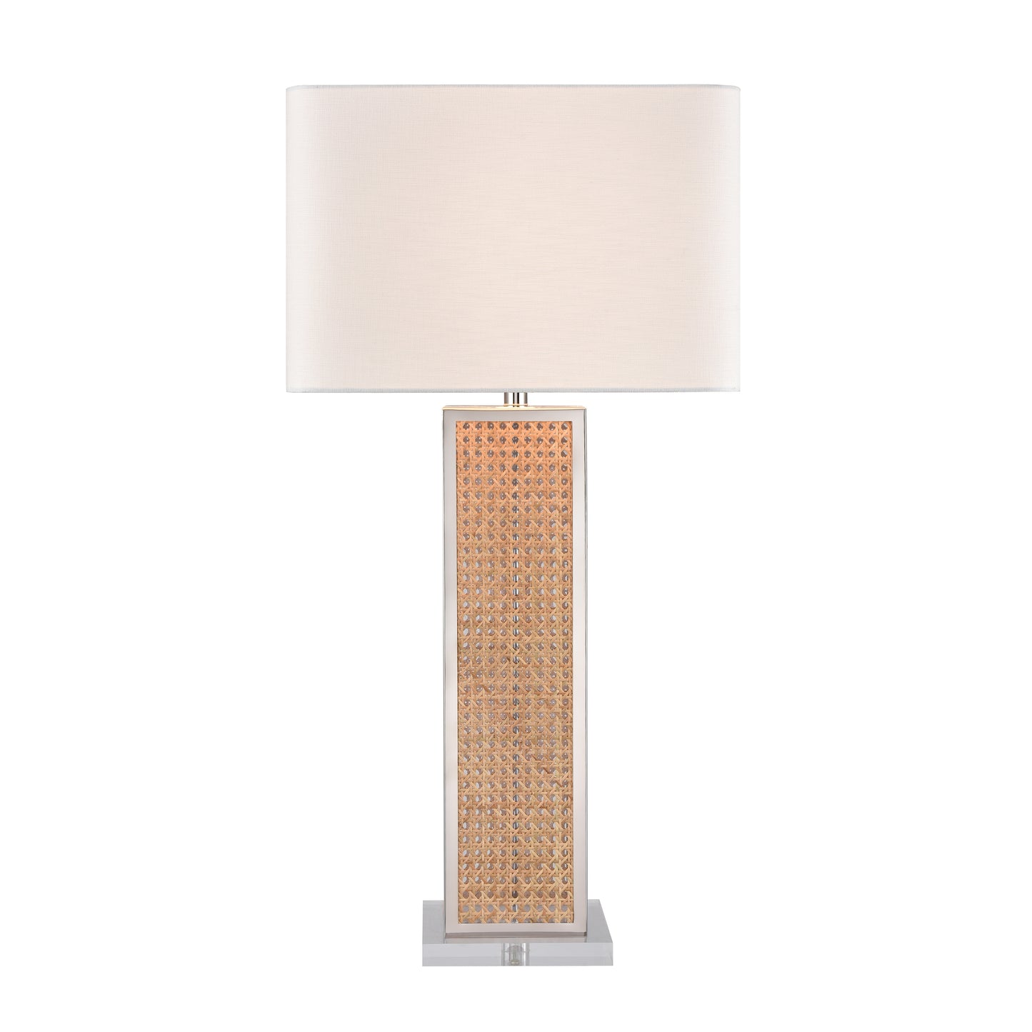 H0019-11164-LED - Webb 36'' High 1-Light Table Lamp - Natural with Polished Nickel - Includes LED Bu