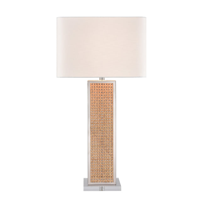 H0019-11164-LED - Webb 36'' High 1-Light Table Lamp - Natural with Polished Nickel - Includes LED Bu