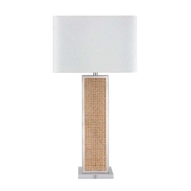 H0019-11164-LED - Webb 36'' High 1-Light Table Lamp - Natural with Polished Nickel - Includes LED Bu