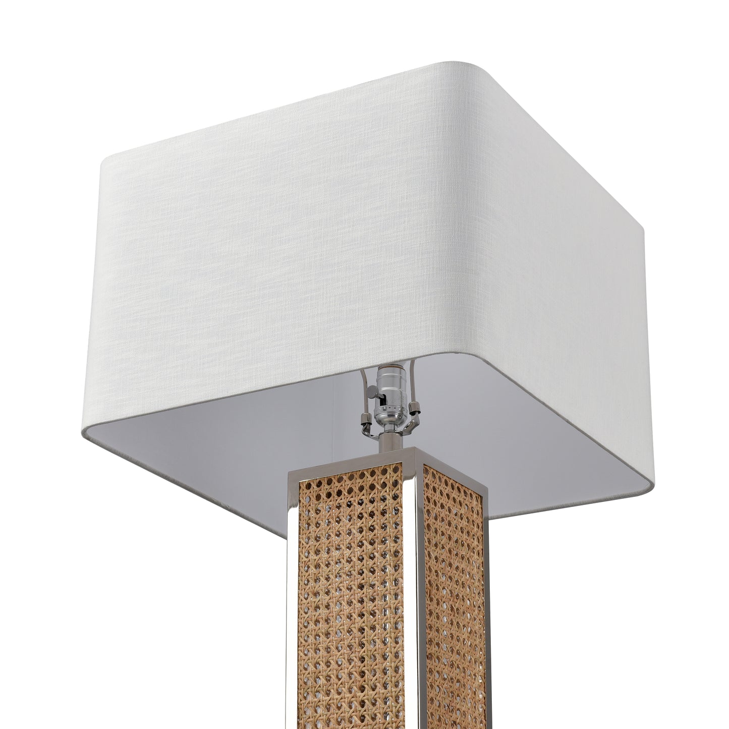 H0019-11164-LED - Webb 36'' High 1-Light Table Lamp - Natural with Polished Nickel - Includes LED Bu