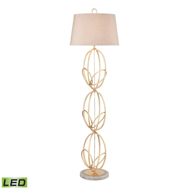 H0019-7988-LED - Morely 63'' High 1-Light Floor Lamp - Gold Leaf - Includes LED Bulb