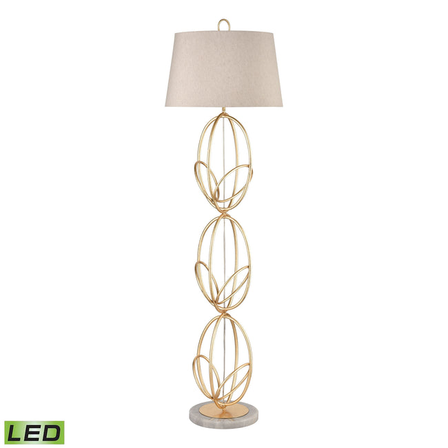 H0019-7988-LED - Morely 63'' High 1-Light Floor Lamp - Gold Leaf - Includes LED Bulb