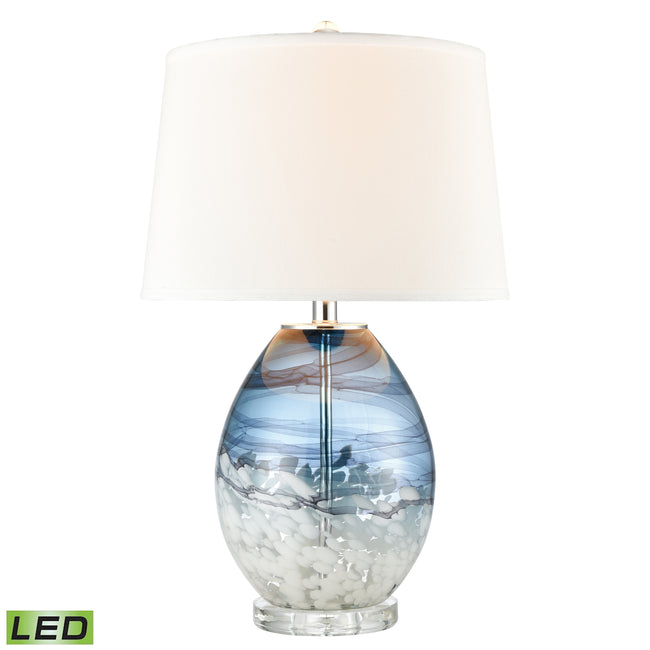 H0019-7999-LED - Livingstone 25'' High 1-Light Table Lamp - Blue - Includes LED Bulb