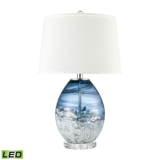 H0019-7999-LED - Livingstone 25'' High 1-Light Table Lamp - Blue - Includes LED Bulb