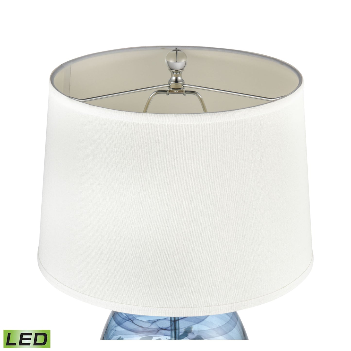 H0019-7999-LED - Livingstone 25'' High 1-Light Table Lamp - Blue - Includes LED Bulb