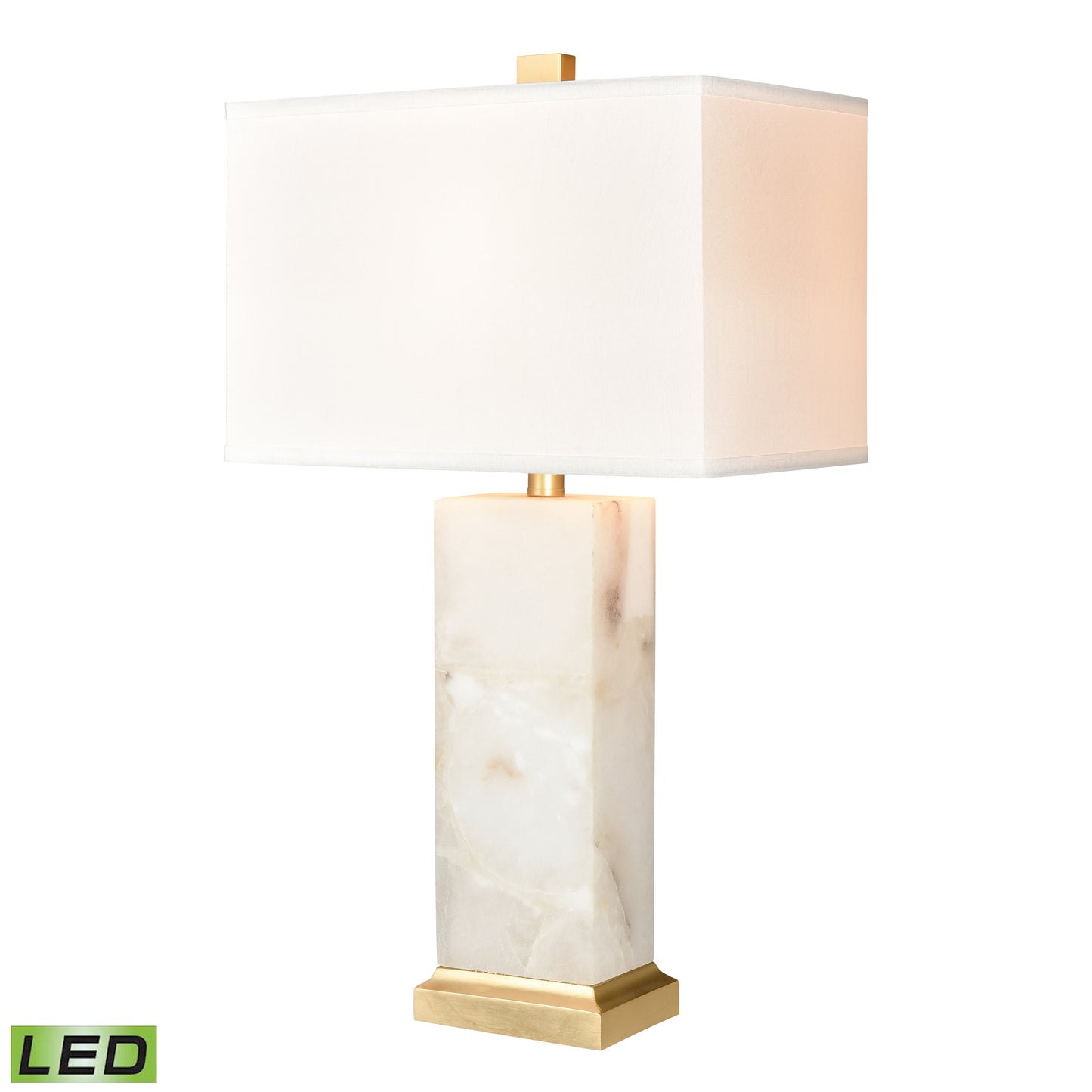 H0019-8006-LED - Helain 27'' High 1-Light Table Lamp - White - Includes LED Bulb