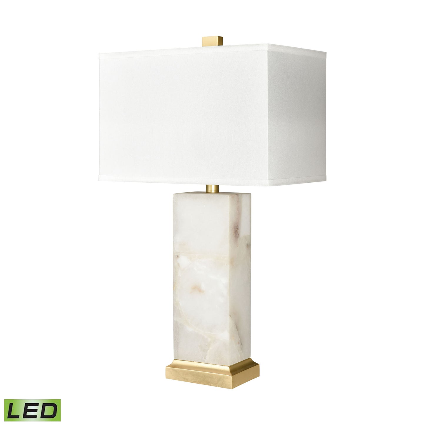 H0019-8006-LED - Helain 27'' High 1-Light Table Lamp - White - Includes LED Bulb