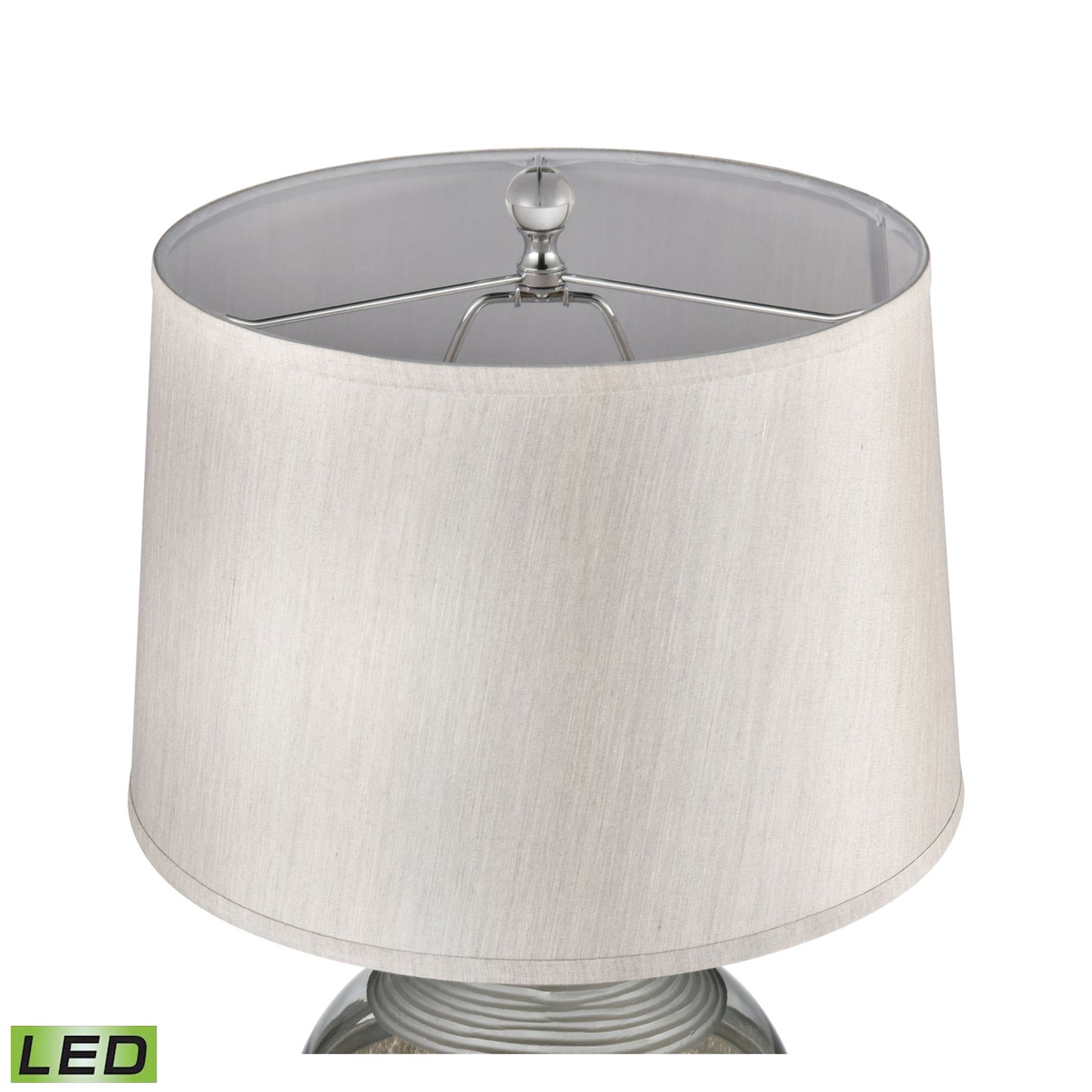 H0019-8012-LED - Vetranio 24'' High 1-Light Table Lamp - Taupe - Includes LED Bulb