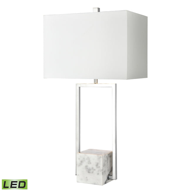 H0019-8018-LED - Dunstan Mews 31'' High 1-Light Table Lamp - Chrome - Includes LED Bulb