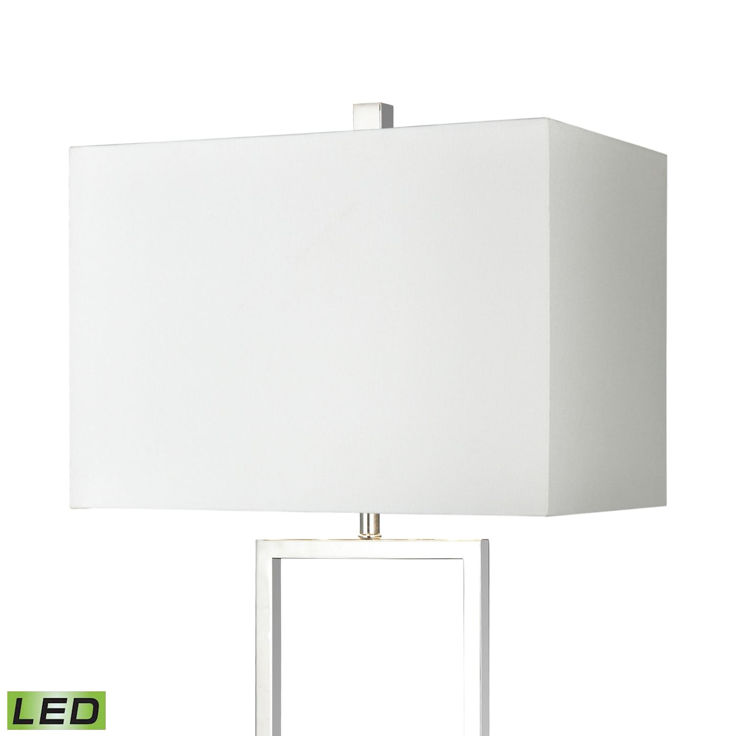 H0019-8018-LED - Dunstan Mews 31'' High 1-Light Table Lamp - Chrome - Includes LED Bulb