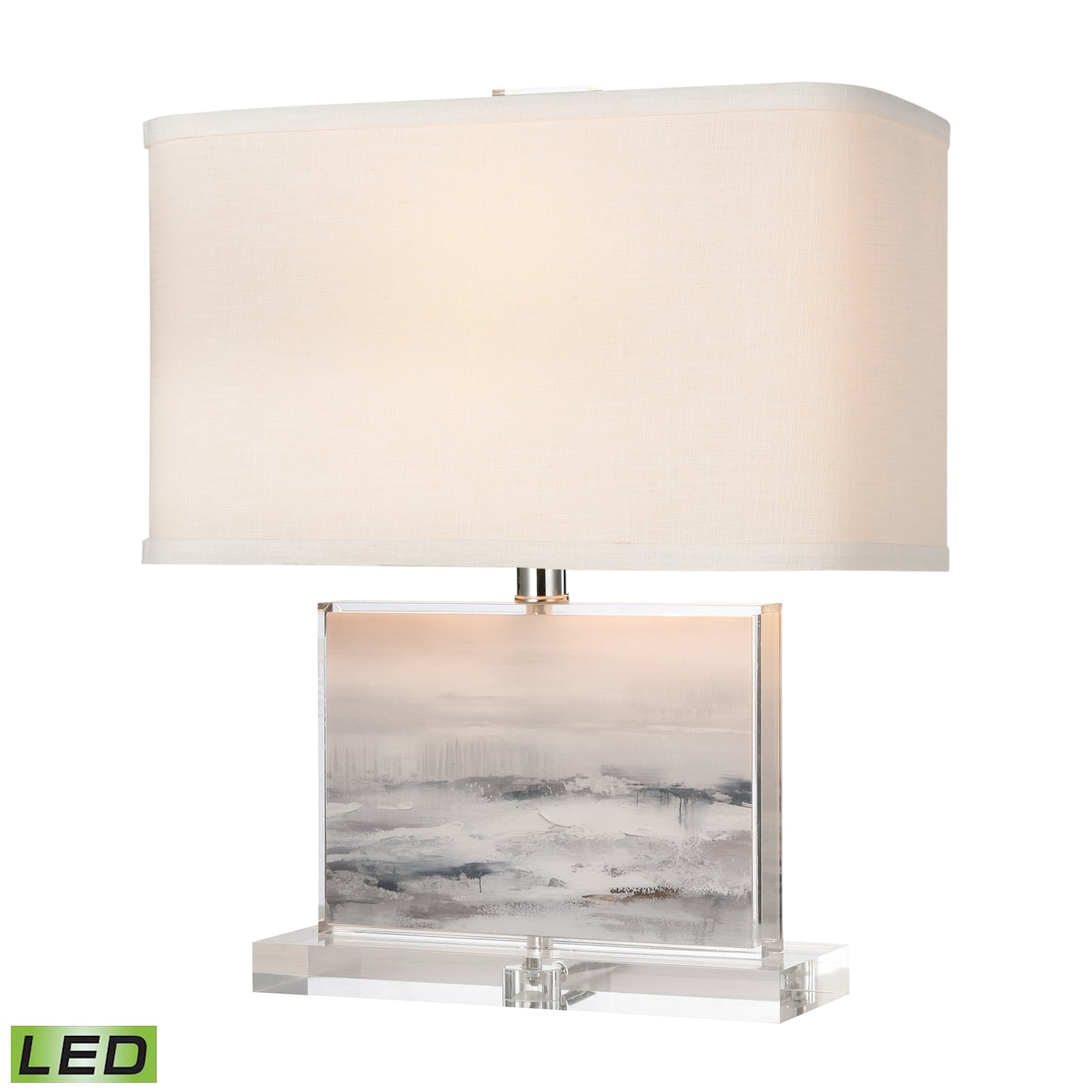 H0019-8067-LED - Barnes 18'' High 1-Light Table Lamp - Gray - Includes LED Bulb