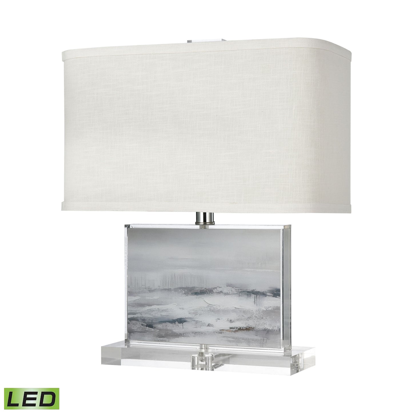 H0019-8067-LED - Barnes 18'' High 1-Light Table Lamp - Gray - Includes LED Bulb