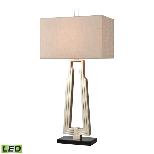 H0019-8551-LED - Stoddard Park 33'' High 1-Light Table Lamp - Champagne Silver - Includes LED Bulb