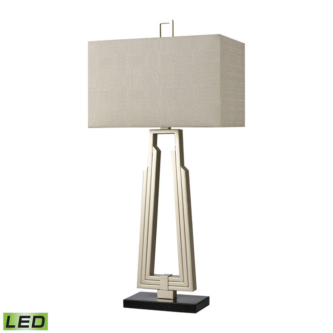 H0019-8551-LED - Stoddard Park 33'' High 1-Light Table Lamp - Champagne Silver - Includes LED Bulb