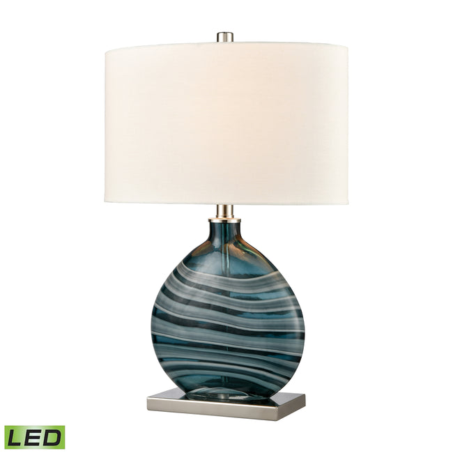 H0019-8555-LED - Portview 22'' High 1-Light Table Lamp - Teal - Includes LED Bulb