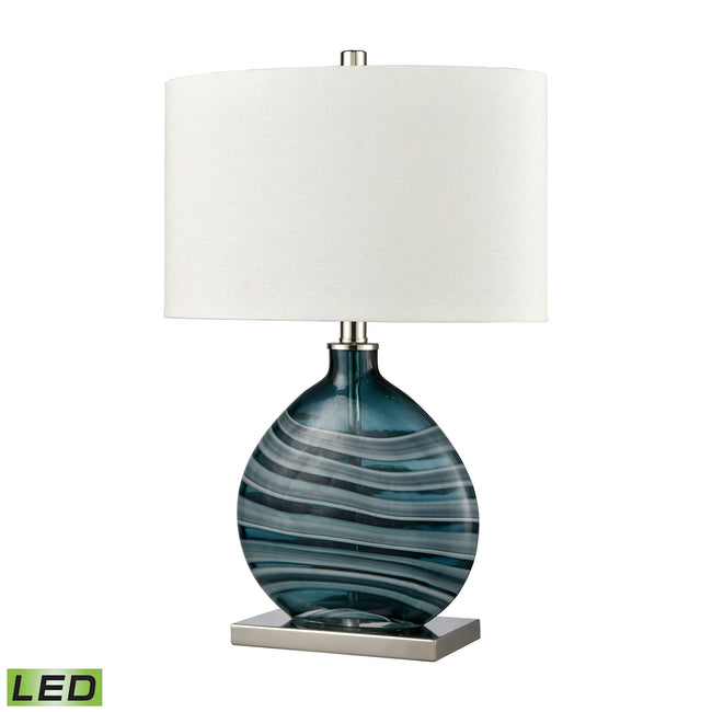 H0019-8555-LED - Portview 22'' High 1-Light Table Lamp - Teal - Includes LED Bulb