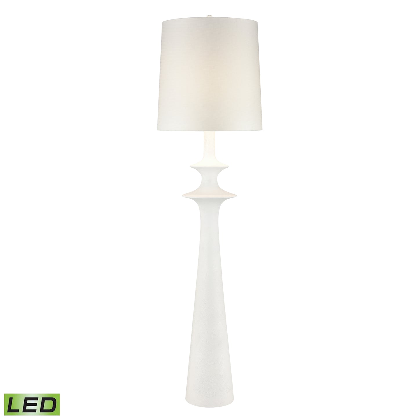 H0019-9482-LED - Erica 76'' High 1-Light Floor Lamp - Dry White - Includes LED Bulb