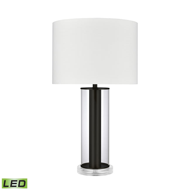 H0019-9507B-LED - Tower Plaza 26'' High 1-Light Table Lamp - Clear - Includes LED Bulb