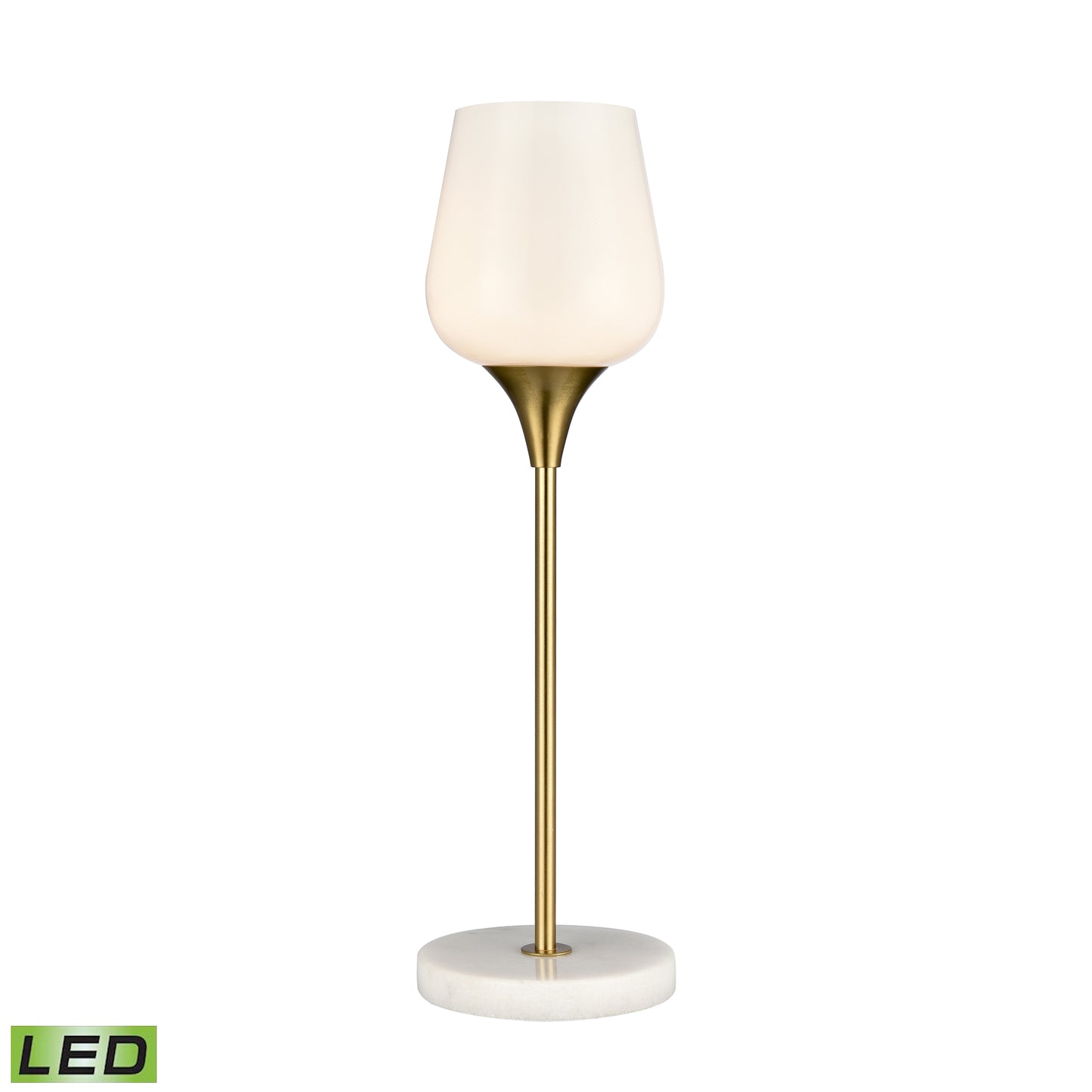 H0019-9510-LED - Finch Lane 20'' High 1-Light Table Lamp - Satin Gold - Includes LED Bulb