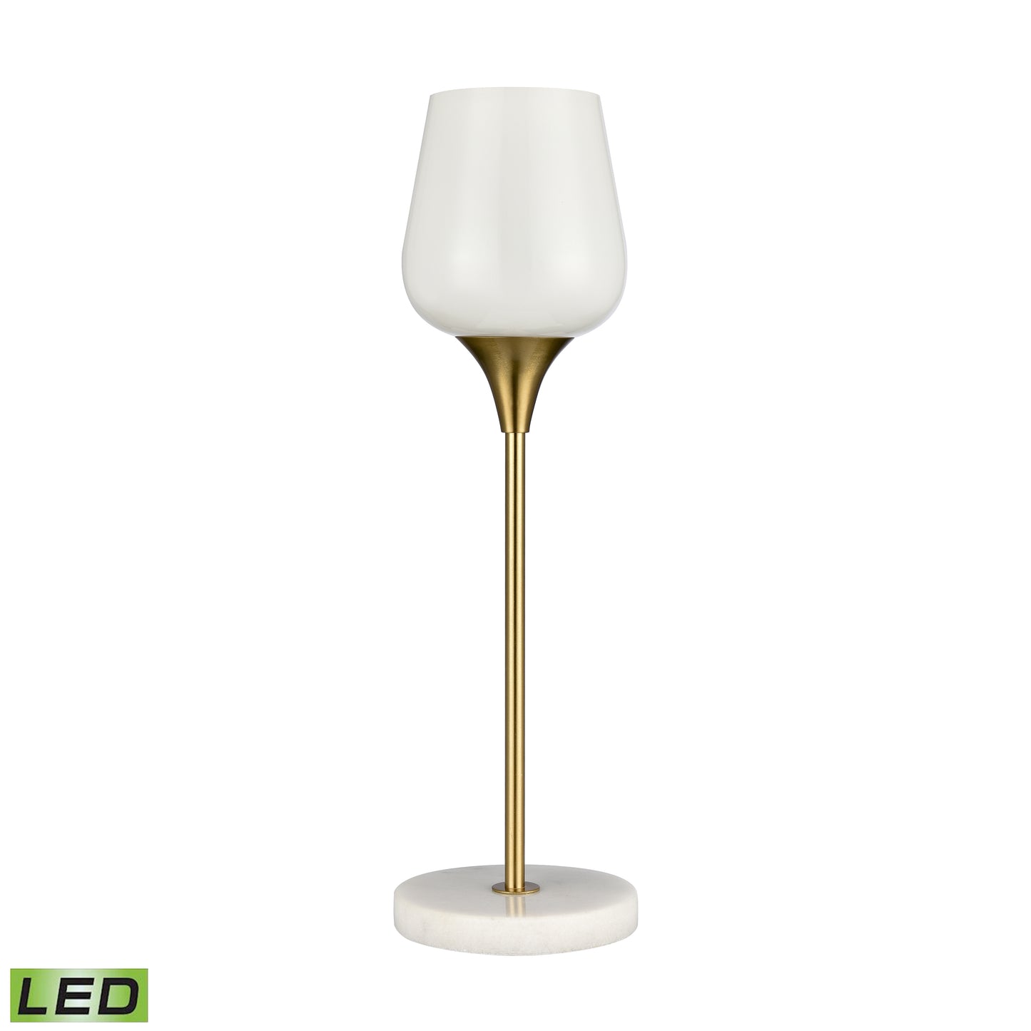 H0019-9510-LED - Finch Lane 20'' High 1-Light Table Lamp - Satin Gold - Includes LED Bulb