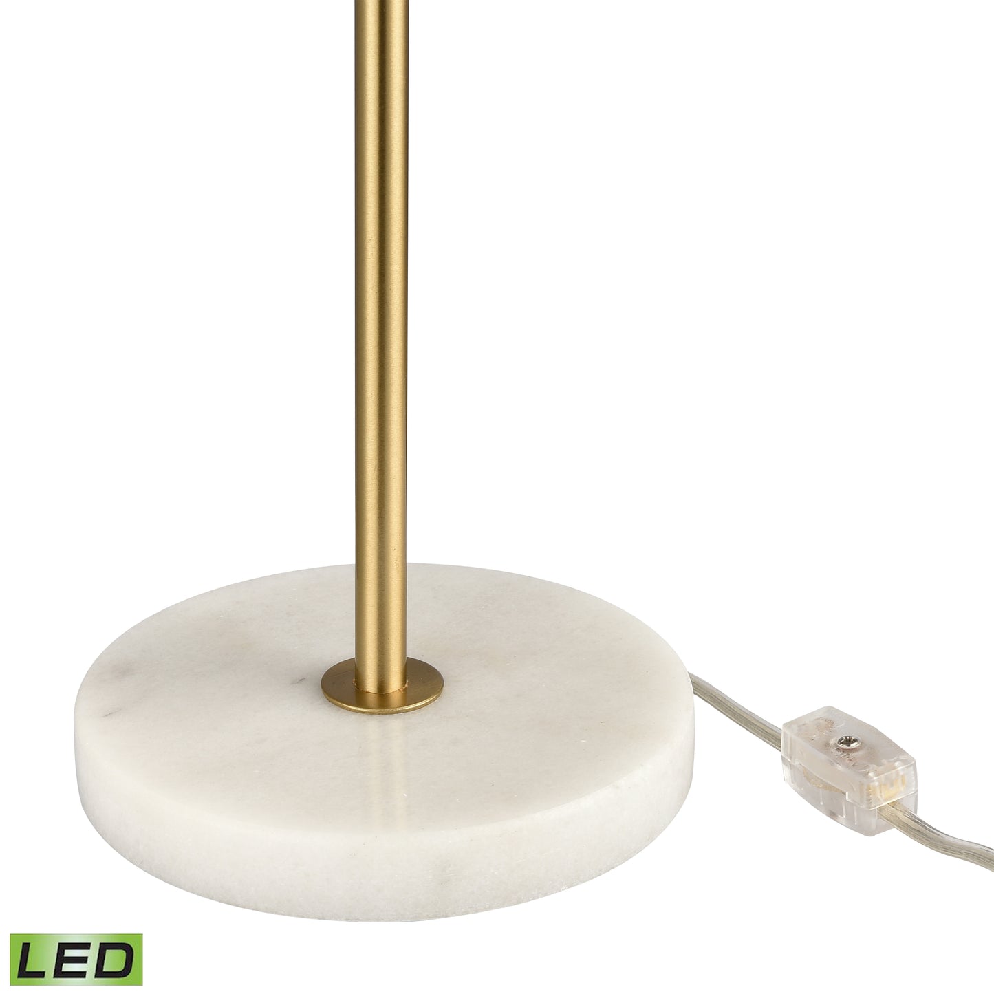 H0019-9510-LED - Finch Lane 20'' High 1-Light Table Lamp - Satin Gold - Includes LED Bulb