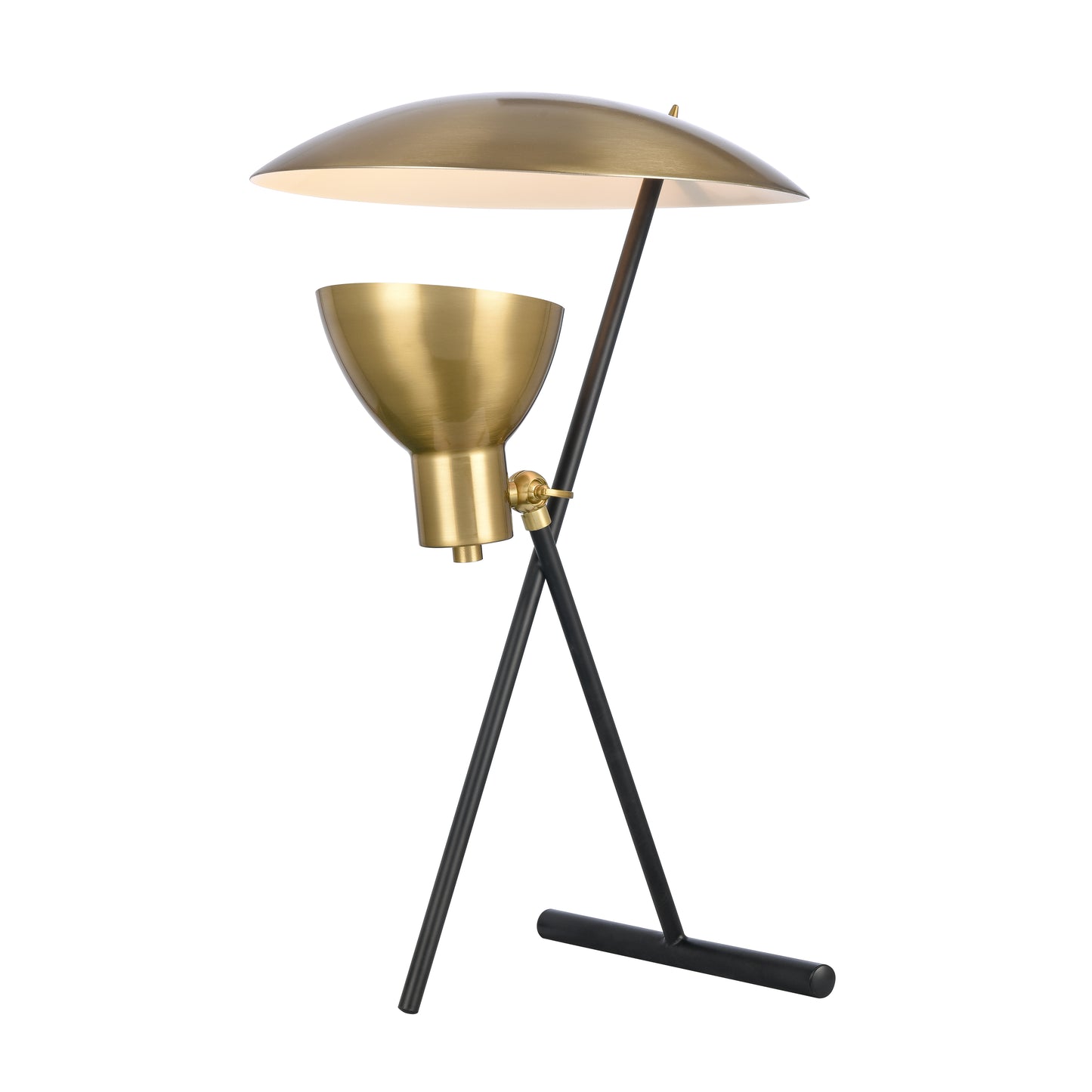 H0019-9511 - Wyman Square 19'' High 1-Light Desk Lamp - Satin Gold